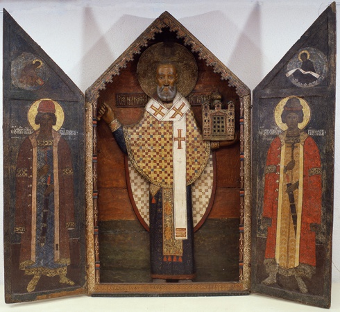 Святой Николай Можайский, с благоверными князьями Борисом и Глебом